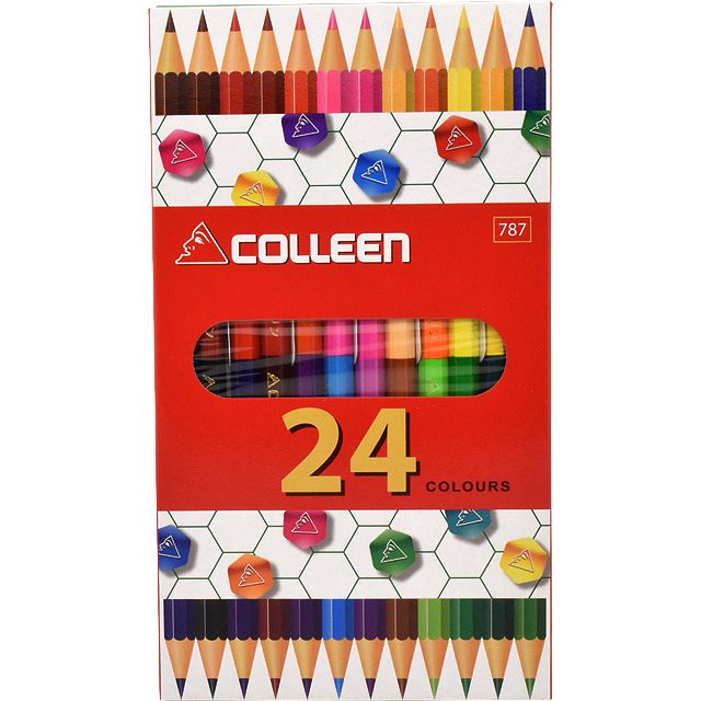 COLLEEN（コーリン色鉛筆） 787六角 12本24色紙箱入り色鉛筆 787-12/24