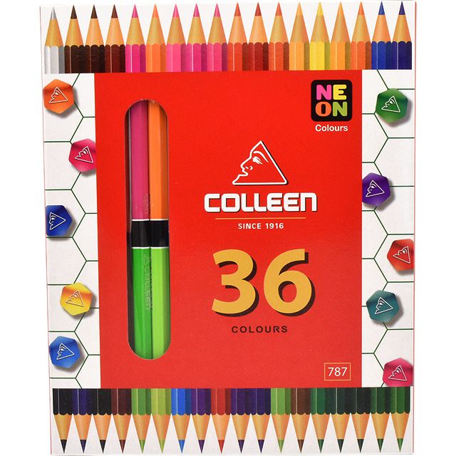 COLLEEN（コーリン色鉛筆） 787六角 18本36色紙箱入り色鉛筆 787-18/36