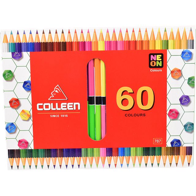 COLLEEN（コーリン色鉛筆） 787六角 30本60色紙箱入り色鉛筆 787-30/60