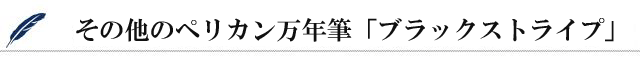 
その他のペリカン万年筆「ブラックストライプ」