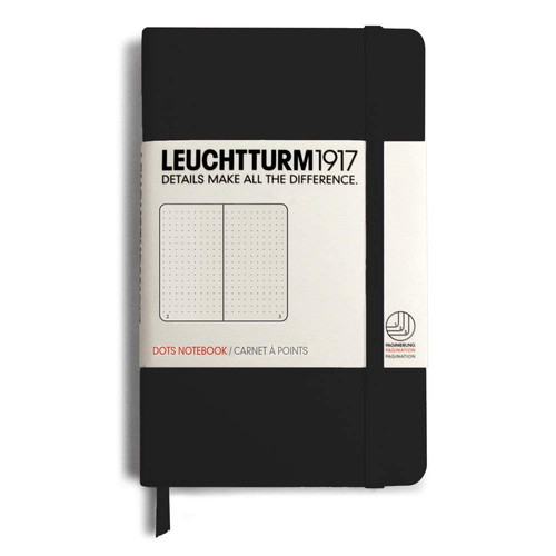 LEUCHTTURM1917（ロイヒトトゥルム） ノート A6 ドット方眼 ブラック 333915