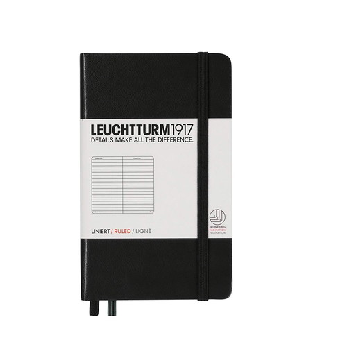 LEUCHTTURM1917（ロイヒトトゥルム） ノート A6 横罫 ブラック 334821