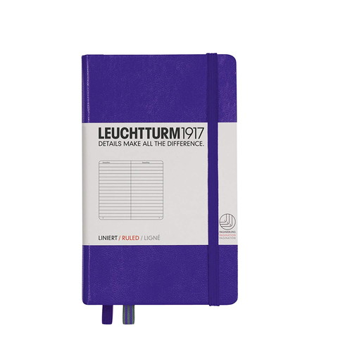 LEUCHTTURM1917（ロイヒトトゥルム） ノート A6 横罫 パープル 346681