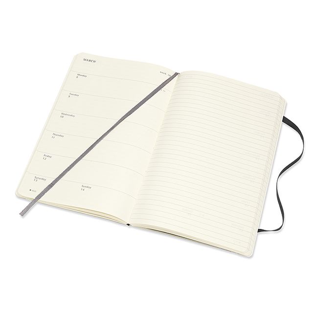 Moleskine モレスキン手帳 21年 18カ月 ウィークリーダイアリー ソフトカバー ラージサイズ ブラック 世界の筆記具ペンハウス