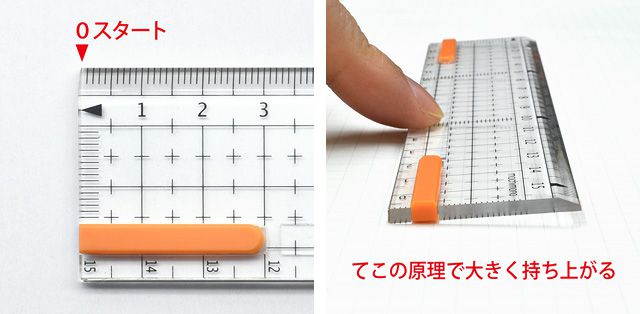 滑らない定規 ピタットルーラーG 15cm