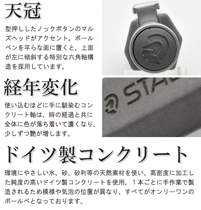 天冠　経年変化 ドイツ製コンクリート