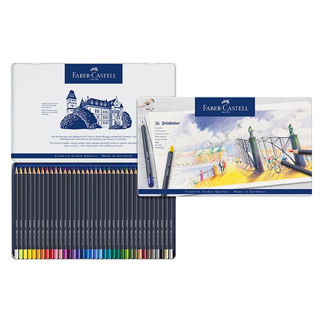 FABER-CASTELL（ファーバーカステル） 色鉛筆 ゴールドファーバー 色鉛筆 114736 36色（缶入）