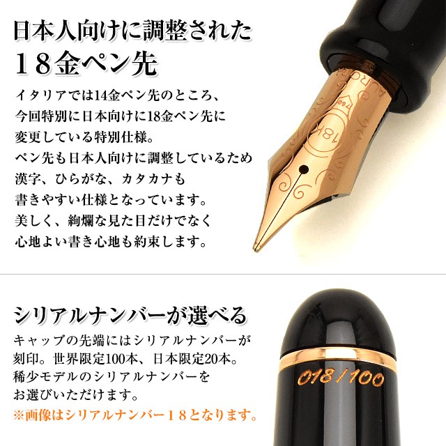アウロラ 万年筆 限定品 アマーレ(AMARE) 18金ペン先 【日本未発売モデル】