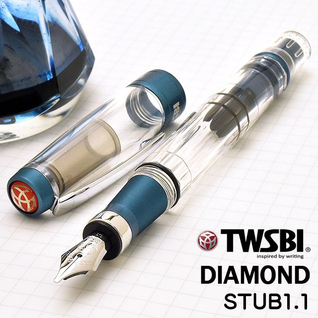 TWSBI（ツイスビー） 万年筆 ダイヤモンド 580AL R プルシアンブルー スタブ　M7447960