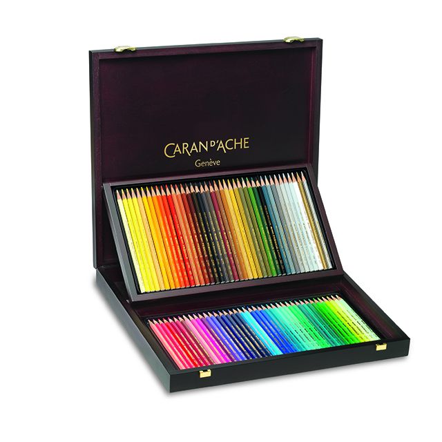 CARAN D'ACHE（カランダッシュ） 水彩色鉛筆 プリズマロ 80色木箱セット 0999-480