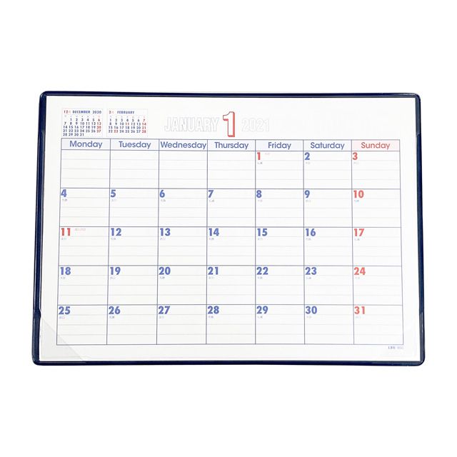 Life ライフ 紙製品 B5サイズ 月間予定表 カレンダー 21年度版 卓上型 C 世界の筆記具ペンハウス