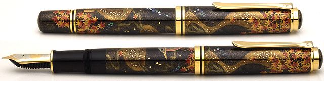ペリカン 万年筆 限定品 研出高蒔絵 翡翠(かわせみ)
