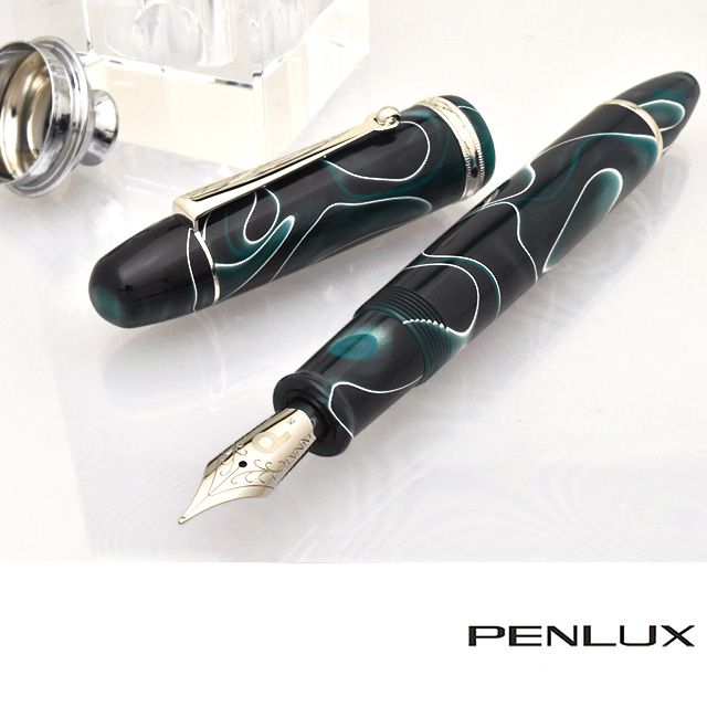 PENLUX(ペンラックス) 万年筆 マスターピース グランデ コレクション ブルー スワール