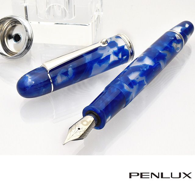 PENLUX(ペンラックス) 万年筆 KOI コレクション ブルー＆ホワイト