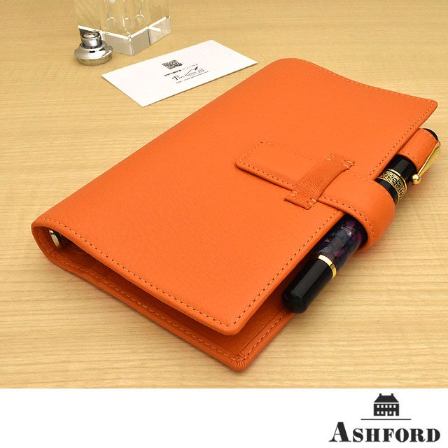 ASHFORD（アシュフォード） システム手帳 シルフ BIBLE 15mm ベルト オレンジ