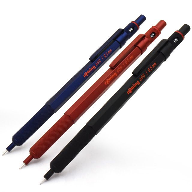 rOtring（ロットリング） 数量限定 メカニカルペンシル 0.5mm ロットリング600シリーズ 製図用シャープペンシル ギフトセット 【ペンシル替芯2種＋ティッキー20消ゴム付き】