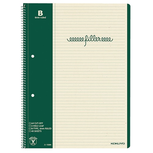 KOKUYO（コクヨ） ノート フィラーノート B罫 2穴 マージン罫入 40枚 A4 ｽ15B