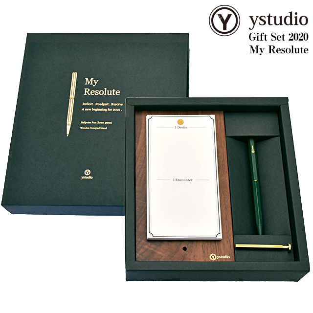ystudio（ワイスタジオ） ボールペン 限定 ギフトセット 2020 My Resolute スペシャル フォレストグリーン エディション YS-GIFTSET-01