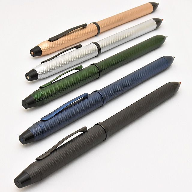 CROSS（クロス） 複合ペン（ボールペン 黒・赤＋ペンシル0.5mm） テックスリー ブラッシュトフィニッシュ NAT0090-