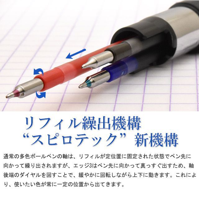 リフィル繰出機構“スピロテック”新機構