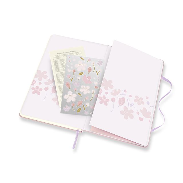 モレスキン ノートブック 限定品 2021年版 さくらノートブック LESU04QP062 ラージサイズ パープル 無地 5182619 |  世界の筆記具ペンハウス