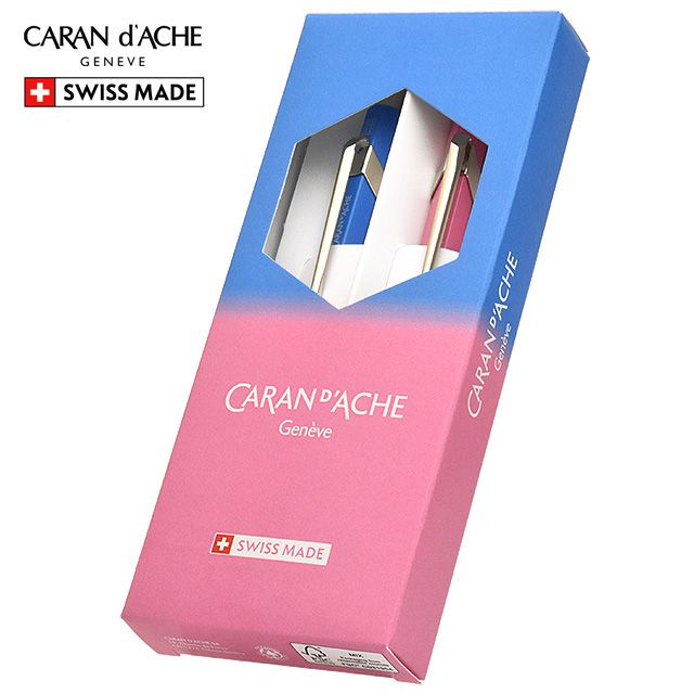 【名入れ一本分 無料】CARAN D'ACHE（カランダッシュ）ボールペン＆0.7mmペンシル 限定品 フレッシャーズ2021 849 富士さくら ギフトセット 0849-FS21