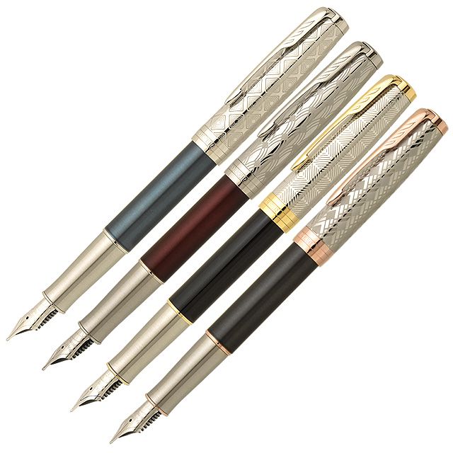 PARKER（パーカー）万年筆 ソネット プレミアム  メタル＆ブルーCT/メタル＆レッドCT/メタル＆ブラックGT/メタル＆グレイPGT