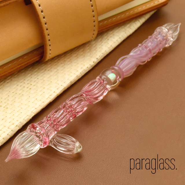 paraglass（パラグラス） ガラスペン 2way glass pen フェアリーピンク×オパリンピンク