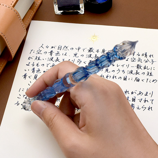 paraglass（パラグラス） ガラスペン 2way glass pen オパリンブルー×サファイアブルー