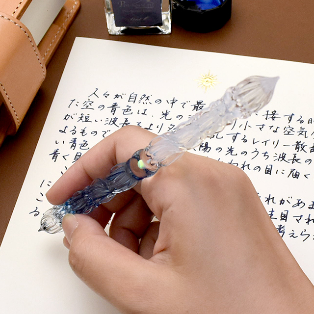 paraglass ガラスペン 2way glass pen オパリンブルー×サファイアブルー | 世界の筆記具ペンハウス