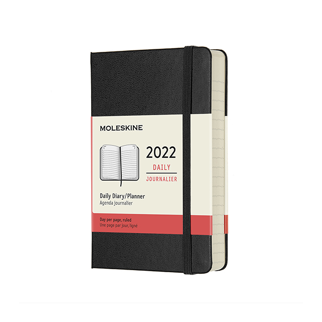 【ポイント15倍】モレスキン手帳 2022年版  デイリーダイアリー ハードカバー ブラック ポケットサイズ  DHB12DC2Y22