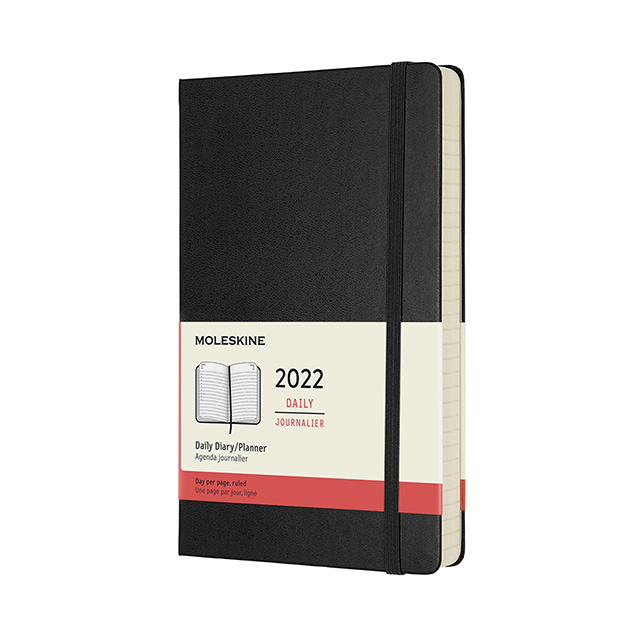 【ポイント15倍】モレスキン手帳 2022年版 デイリーダイアリー ハードカバー ブラック  ラージサイズ DHB12DC3Y22