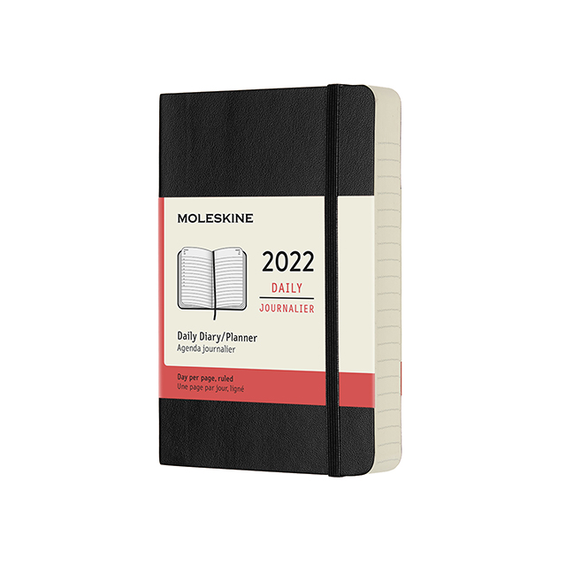 【ポイント15倍】モレスキン手帳 2022年版 デイリーダイアリー ソフトカバー ブラック ポケットサイズ DSB12DC2Y22
