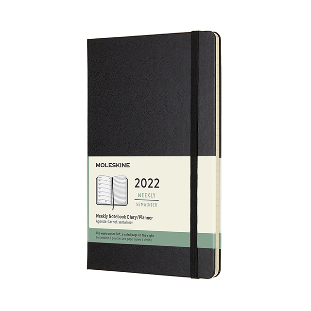 【ポイント15倍】モレスキン手帳 2022年版 ウィークリーダイアリー ハードカバー ブラック ラージサイズ DHB12WN3Y22
