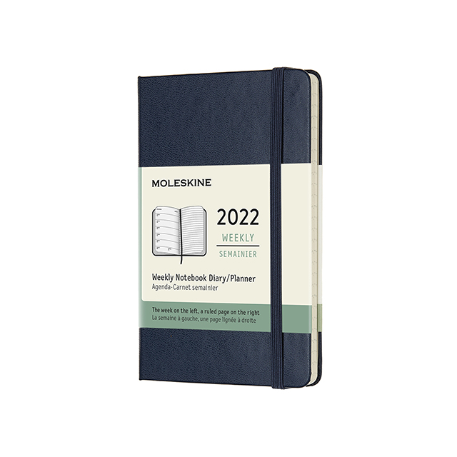 【ポイント15倍】モレスキン手帳 2022年版 ウィークリーダイアリー ハードカバー サファイアブルー  ポケットサイズ DHB2012WN2Y22