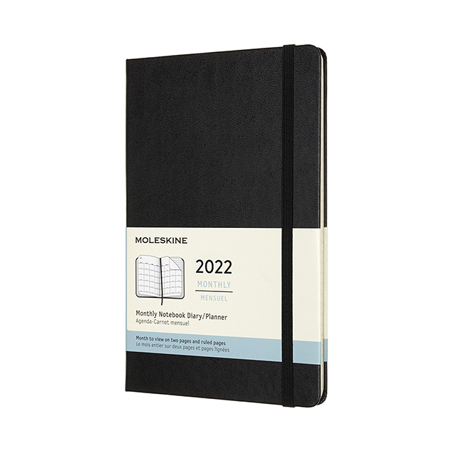 【ポイント15倍】モレスキン手帳 2022年版 マンスリーダイアリー  ハードカバー ブラック ラージサイズ DHB12MN3Y22