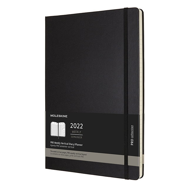 【ポイント15倍】モレスキン手帳 2022年版　プロウィークリーバーチカルダイアリー  ハードカバー ブラック A4サイズ  DHB12PRO5Y22