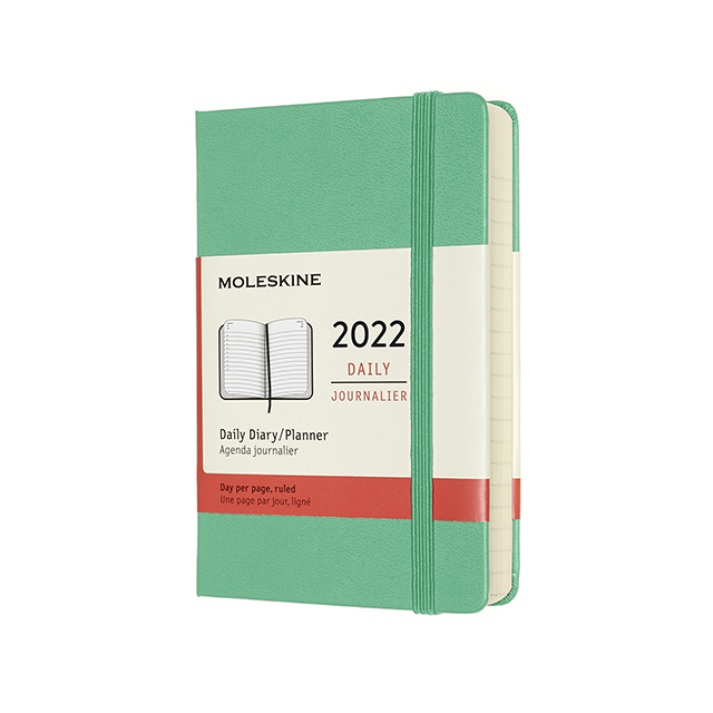 【ポイント15倍】モレスキン手帳 2022年版  デイリーダイアリー ハードカバー アイスグリーン ポケットサイズ DHK4612DC2Y22