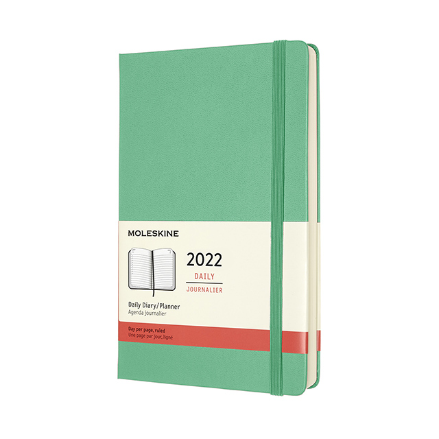 【ポイント15倍】モレスキン手帳 2022年版 デイリーダイアリー ハードカバー アイスグリーン ラージサイズ DHK4612DC3Y22