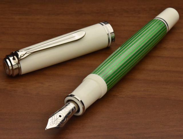 最 安 Pelikan ペリカン 万年筆 スーベレーン M605 グリーンホワイト M 筆記用具