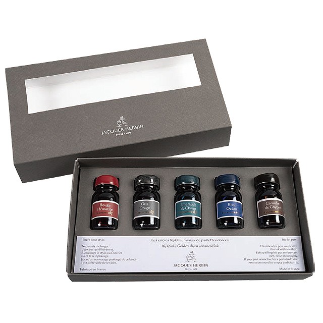 HERBIN（エルバン）ボトルインク アニバーサリーインク 1670 ミニインク コフレ 10ml 5本セットHBJ14000