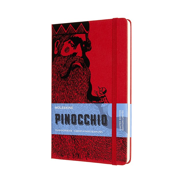 【ポイント15倍】MOLESKINE（モレスキン） ノートブック 限定版 ピノキオ レッド ラージサイズ 無地 LEPIQP062D