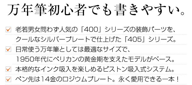 万年筆初心者でも書きやすい。