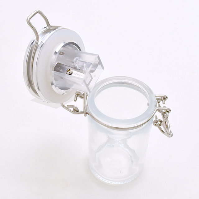 ケイ・コーポレーション 2枚刃鉛筆削り GLASS JAR SHARPENER PS200W