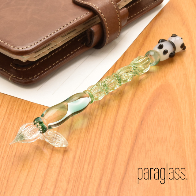 paraglass パラグラス ガラスペン animal glass pen ぱんだ | 世界の 