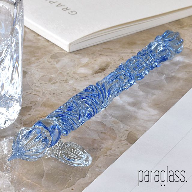 paraglass パラグラス ガラスペン Royal glass pen アクア | 世界の 