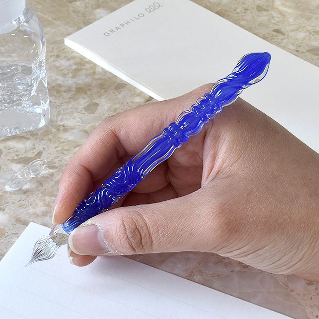 paraglass パラグラス ガラスペン Royal glass pen ネビーブルー
