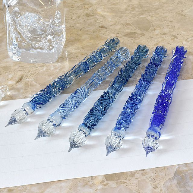 paraglass（パラグラス） ガラスペン Royal glass pen アクア | 世界の 
