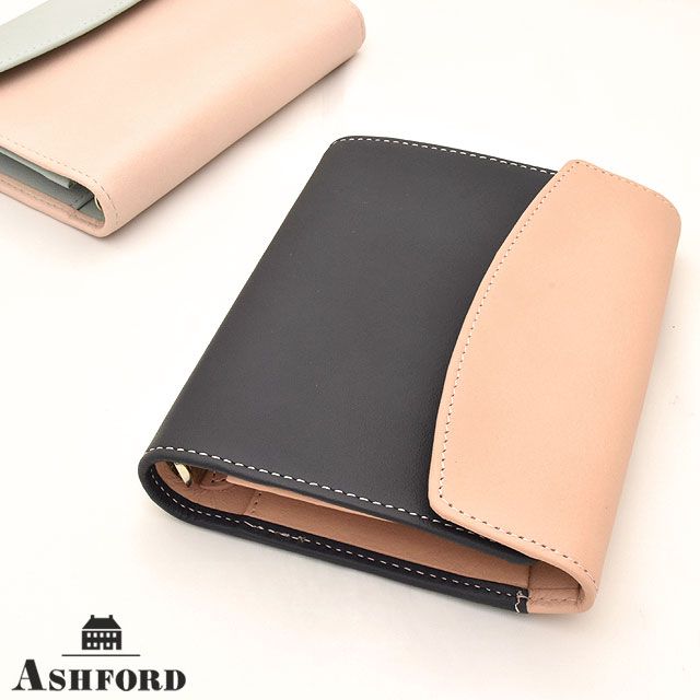 ASHFORD（アシュフォード） システム手帳 モダングレース MINI6 13mm フラップ ラブリーネイビー 1247-077