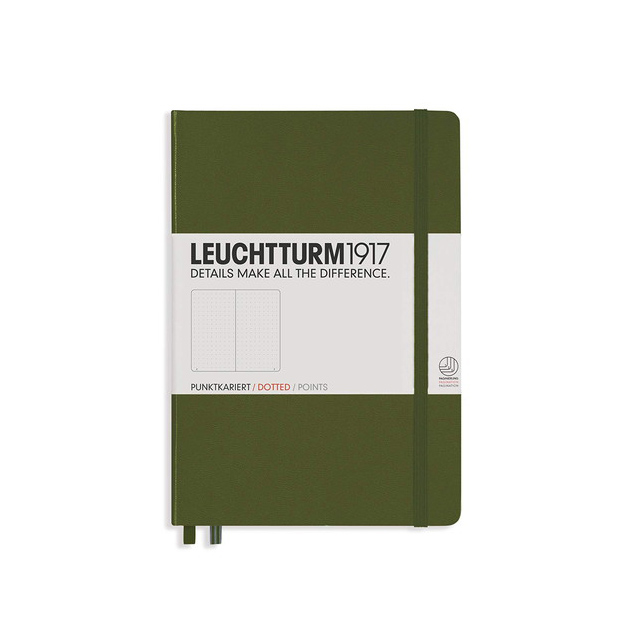 LEUCHTTURM1917（ロイヒトトゥルム） ノート A5 ドット方眼 アーミー 348103